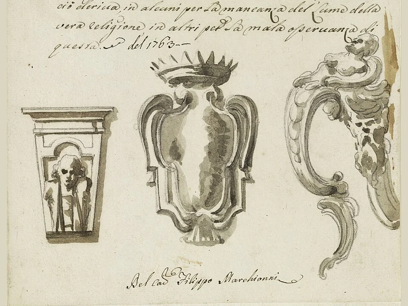 1732-Filippo Marchionni - Consolle e scudo, 1763